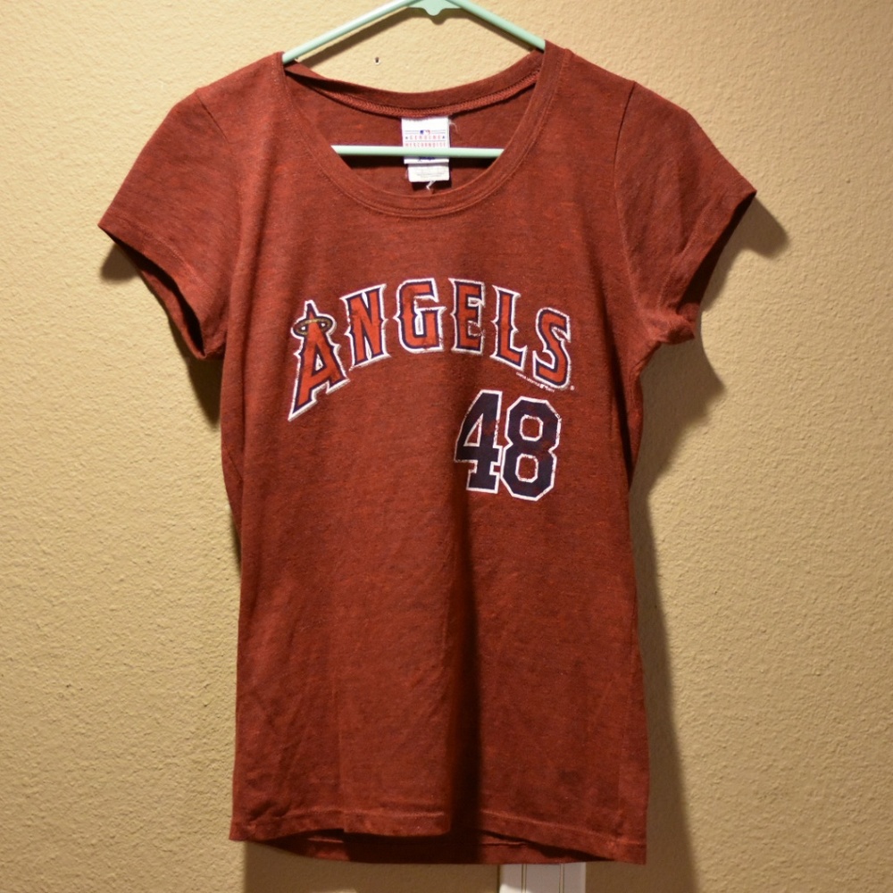 Angles ladies t shirt size large #48 hunter